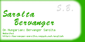 sarolta bervanger business card